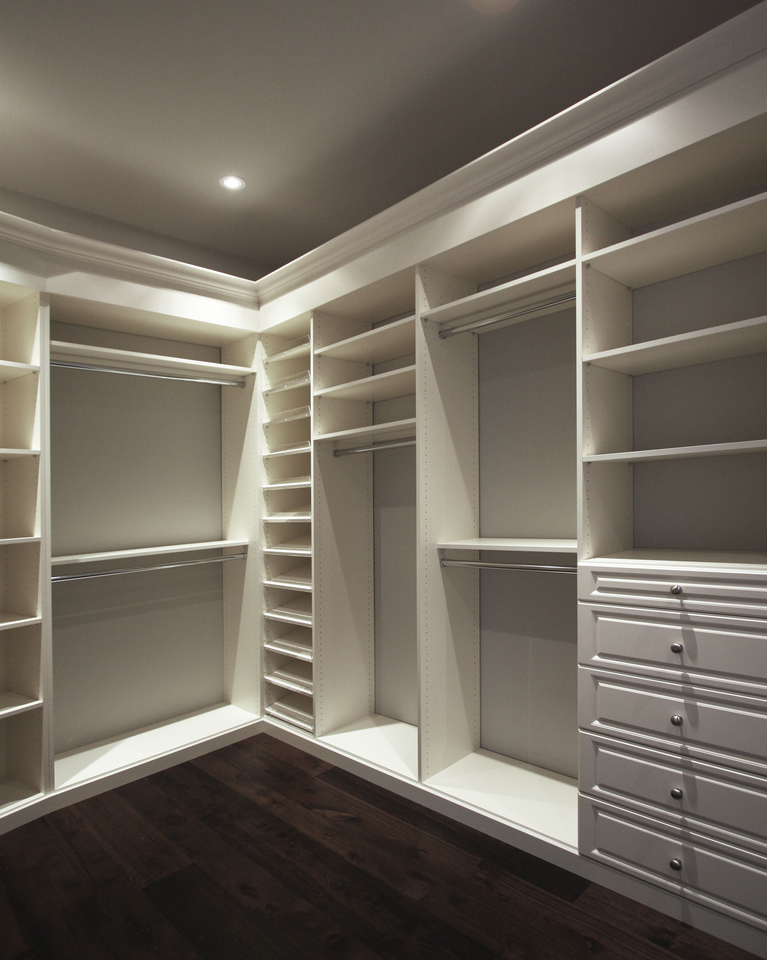 create space with closet organizers